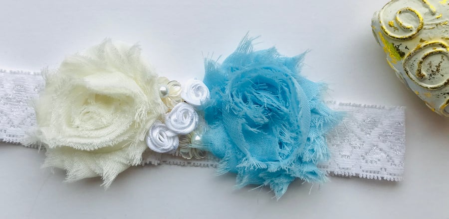 BRIELLE Stretch Lace Blue Garter