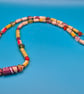 Paper beaded necklace made with wall paper and beautiful coloured glass beads - Image 4