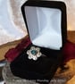 Turquoise Glitter Glass Ring - Image 4