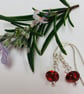 Sterling Silver Amber and Crystal Earrings - Image 4