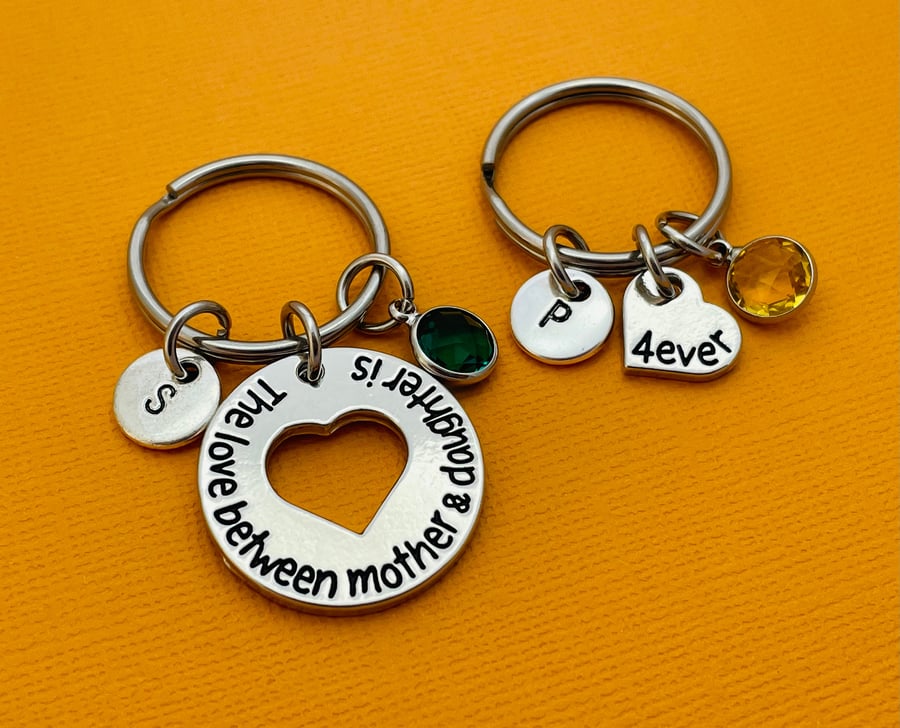 Mother & Daughter Keyring Set