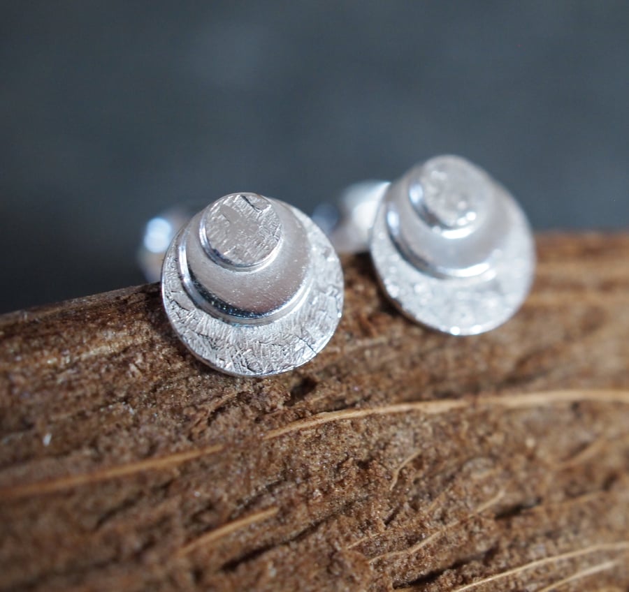 Stacked silver studs