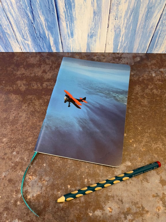 Notebook, Marine themed, A5 (ish), made from up-cycled and recycled materials.