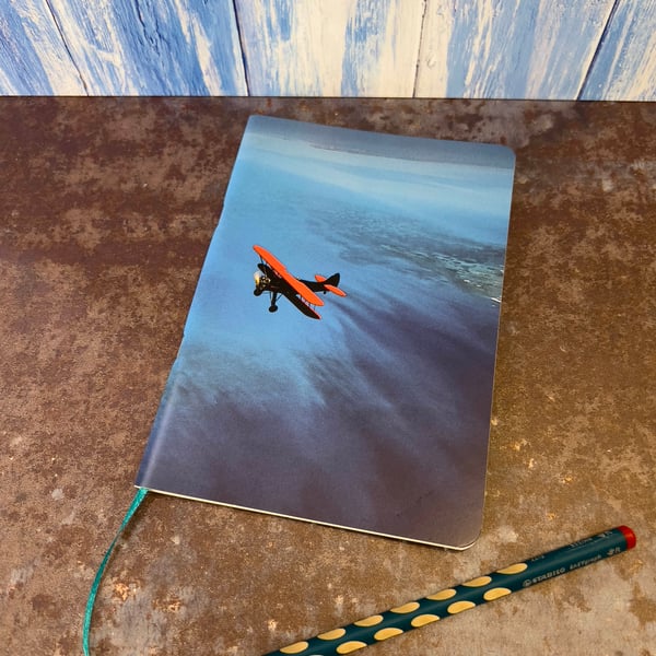 Notebook, Marine themed, A5 (ish), made from up-cycled and recycled materials.
