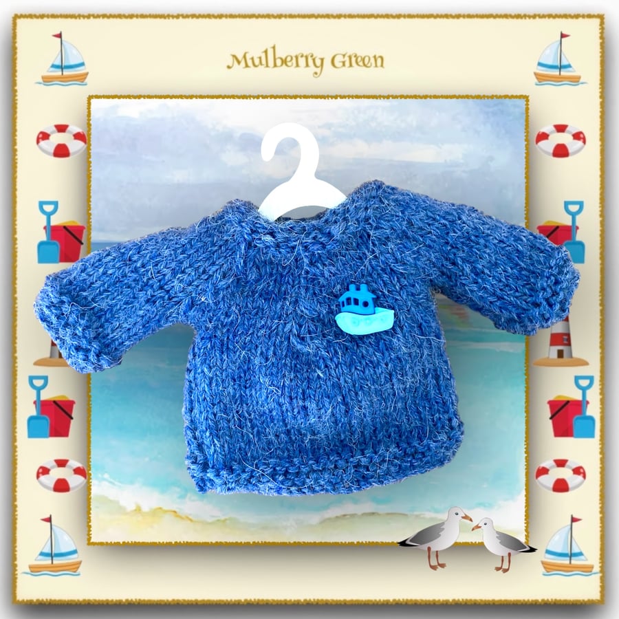 Reserved for Zipporah - Little Blue Sailing Boat Jumper