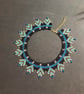 Blue Lagoon Seed bead and Crystal Choker, handmade necklace - Image 4