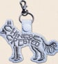 Chinese Crested Keyring - Embroidered Dog Word Art Bag Charm - Image 4