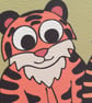 Tiger Family Card - father's day card or new baby card, blank inside Q-TGF - Image 3
