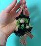 Bright Green Witch Doll Hanging Decoration, Witchy Gifts, Halloween Decoration - Image 3