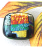 Patchwork Dichroic Fused Glass Brooch 080 Handmade  - Image 2