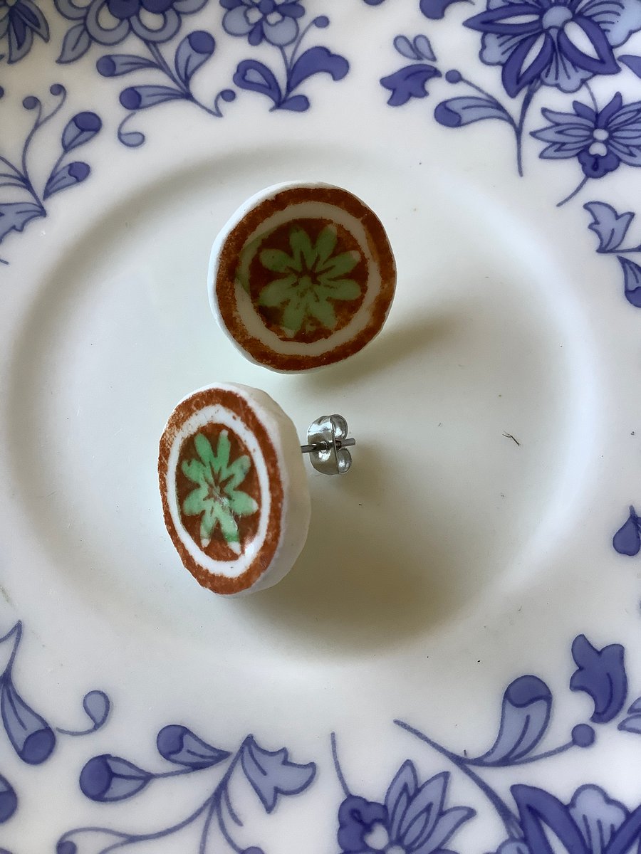 Handmade Stud Earrings, Eco Friendly Gifts, Unique Jewellery, One of a Kind.