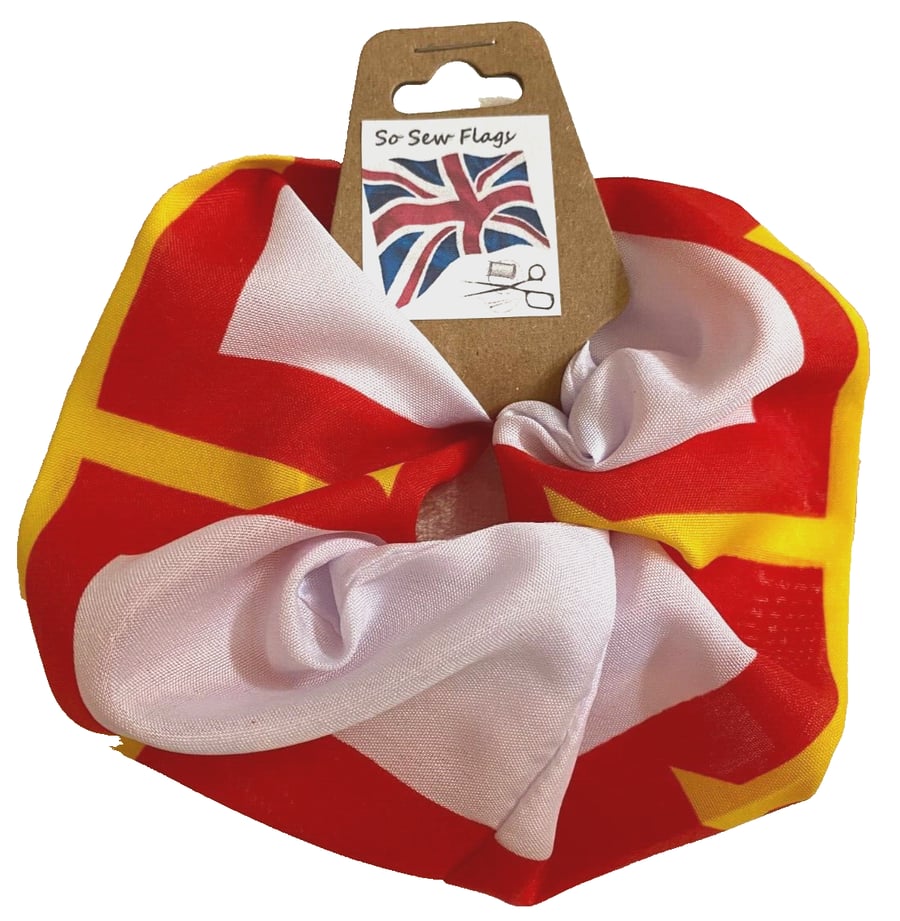 Guernsey Flag Hair Scrunchie Scrunchies Accessory Band Elastic