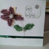 Purple Mulberry Flower Birthday Card