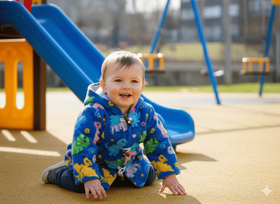 Dinosaur fleece duffle coat  09-12 mth free post