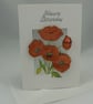 Poppies Birthday card (3D decoupage) - Image 1