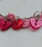 Pink and red button bracelet with heart toggle clasp  - Image 5