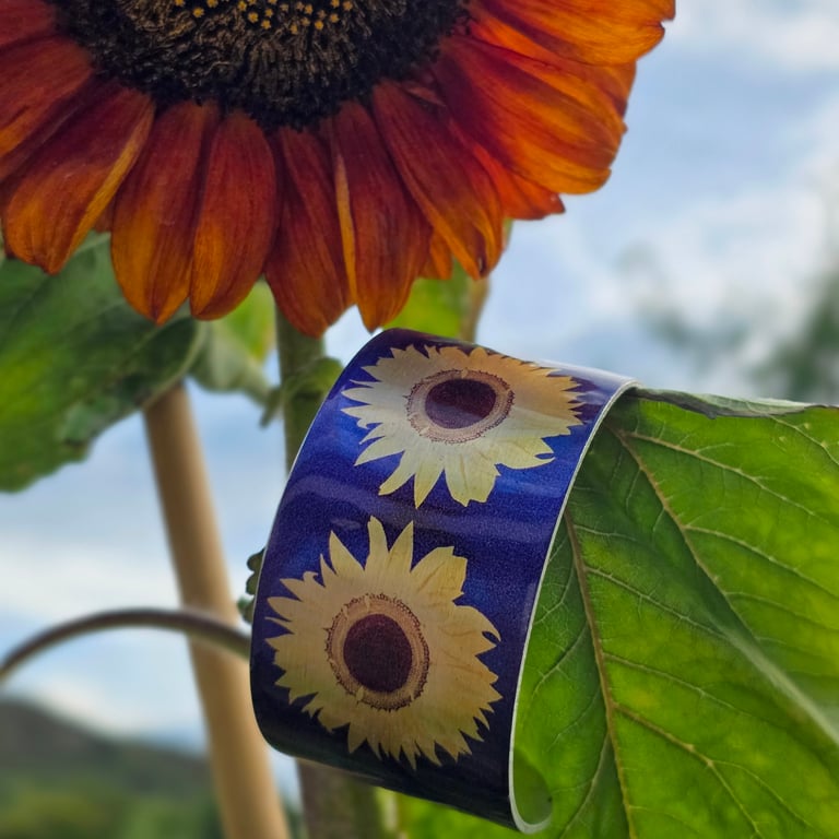 Connor's Sunflower Wide Aluminium Cuff