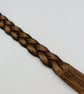 Pyrographed leather book mark featuring plait design - Image 1
