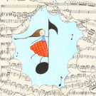 Go Where The Music Takes You - A5 Giclee Print 