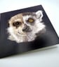 Meerkat and Lemur Greeting Card – Blank Inside Animal Art - Image 2
