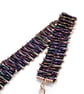 Pearlesent purple twisted bugle bead and rose gold seed bead bracelet