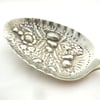 Plenty and Grace Spoon, Handstamped Victorian Berry Spoon