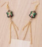 Cloisonne and long chain tassel earrings - Image 6