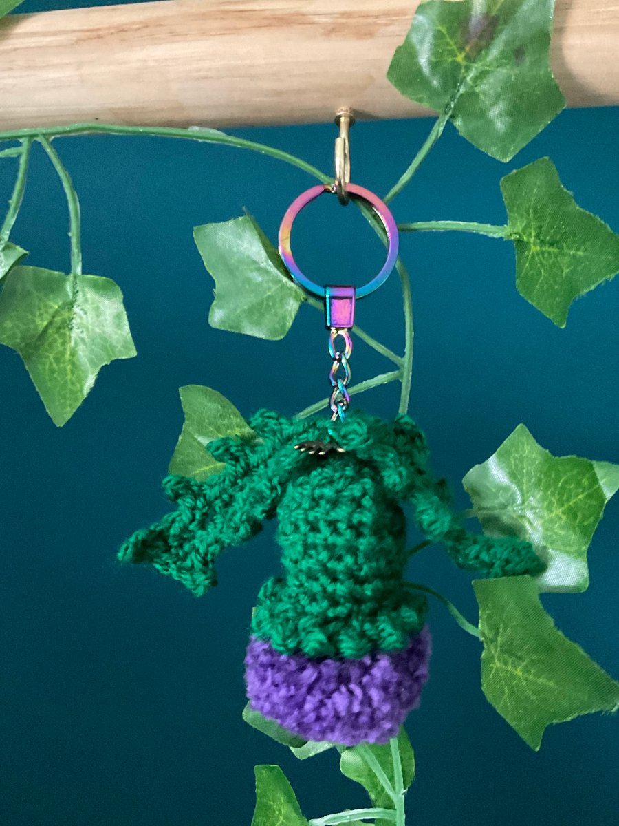 Scottish Thistle Crochet Keyring