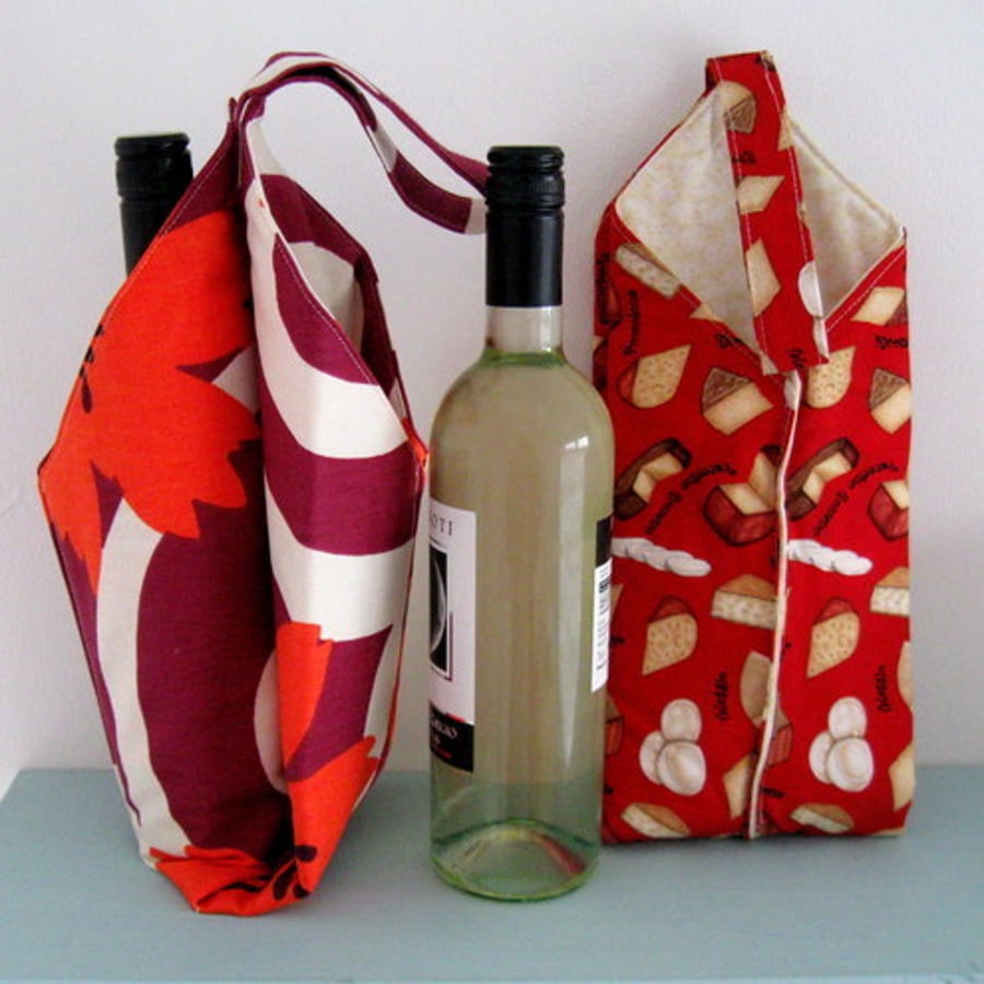 PDF Sewing Pattern Wine Bottle Carrier by Lillyblossom