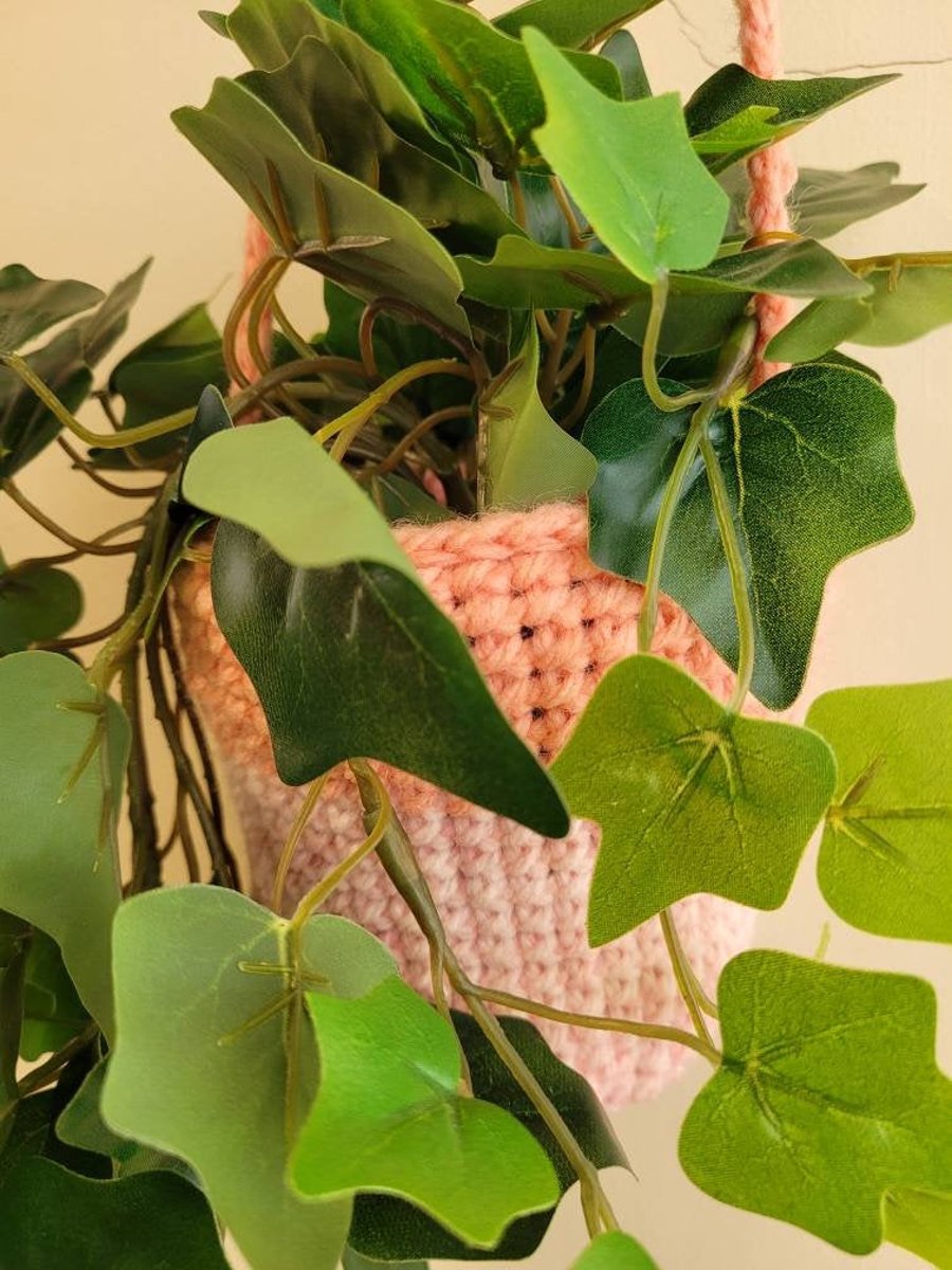 Crochet plant pot hanger holder, plant pot cover