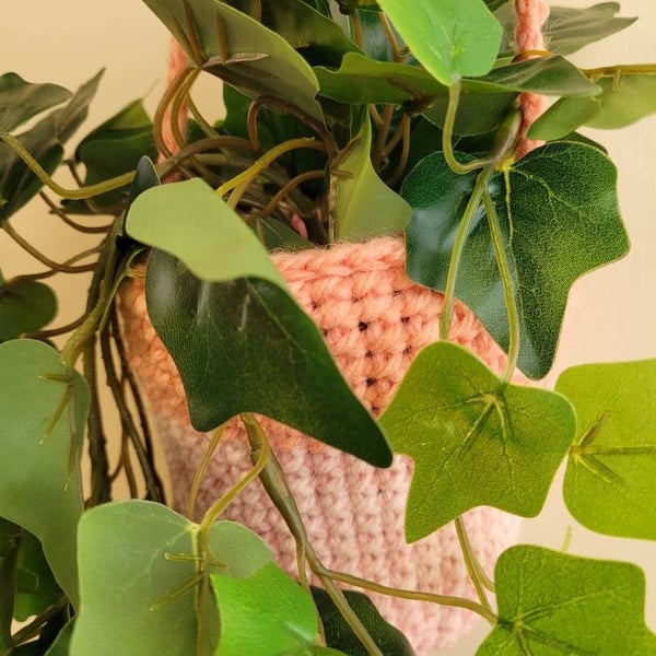 Crochet plant pot hanger holder, plant pot cover