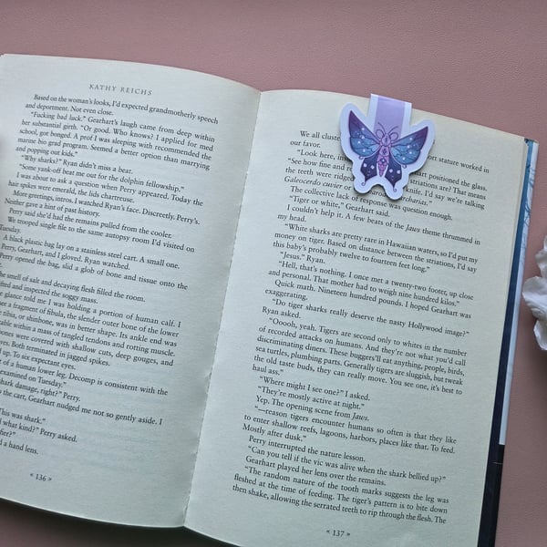 Midnight Moth Magnetic Bookmark Bookish Gift Cute Bookmark
