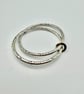 Sterling Silver hammered Bangle. Handmade & Hallmarked - Image 1