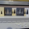 Pack of 5 Glitter Christmas Tree Christmas Cards