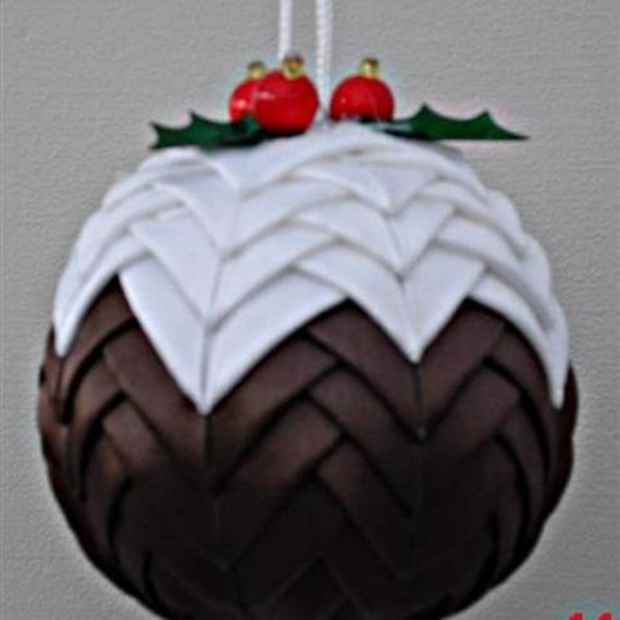 6cm  Christmas Pudding Christmas Tree/Window Decoration