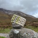 Hand knitted, lined headband featuring Celtic knot pattern 