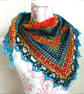 PATTERN ONLY Triangular Crochet Shawl In Boho Style (PDF File)