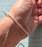 Beautiful Pattern Bespoke Sterling Silver Skinny Stackable Bangles  - Image 6