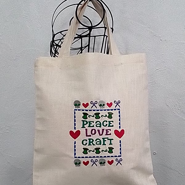 Embroidered shopping bag