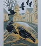 The Jackdaws - linoprint - Image 2