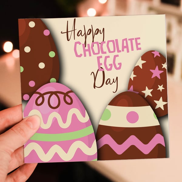 Funny Easter card: Happy Chocolate Egg Day