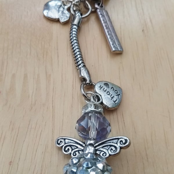  SALE Thank You Angel Keyring Charm Teacher Gift