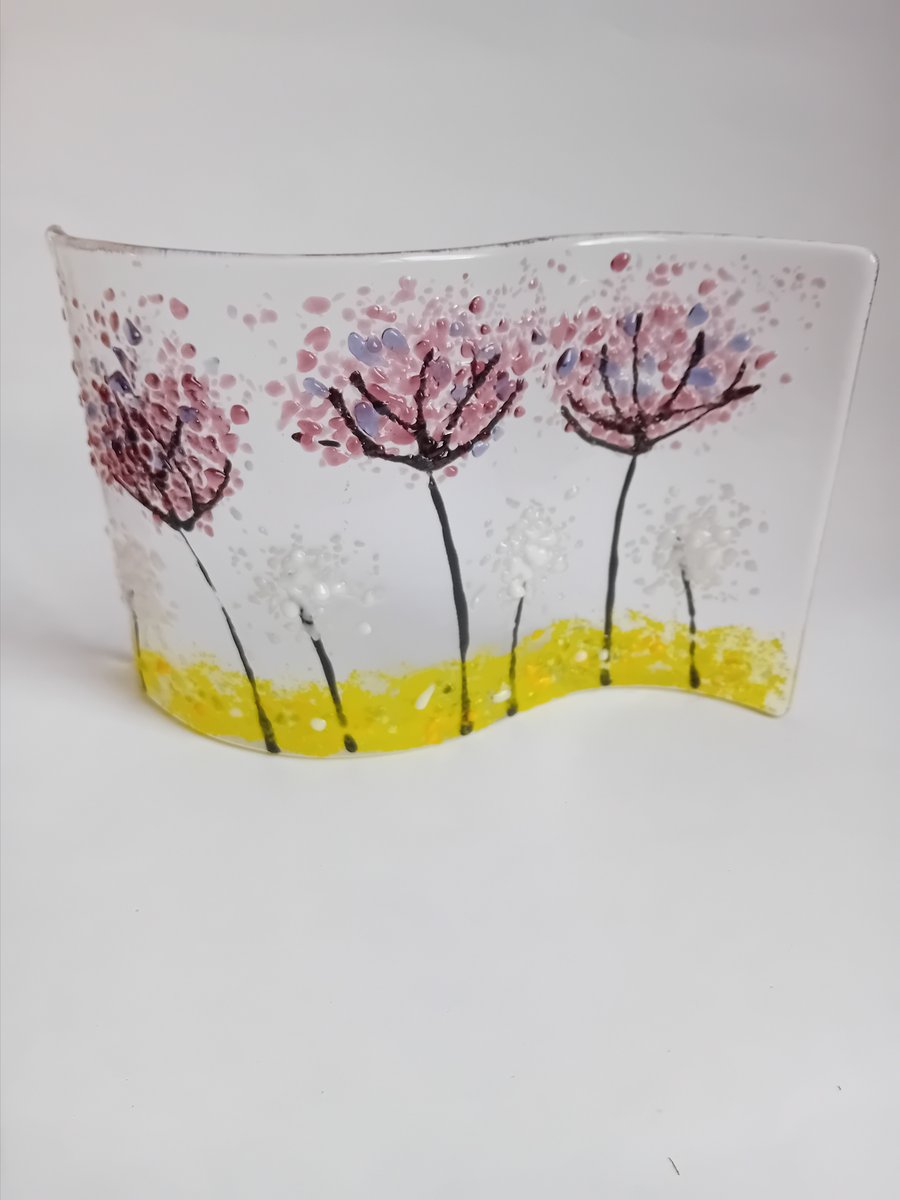 Purple Flower Glass Wave 