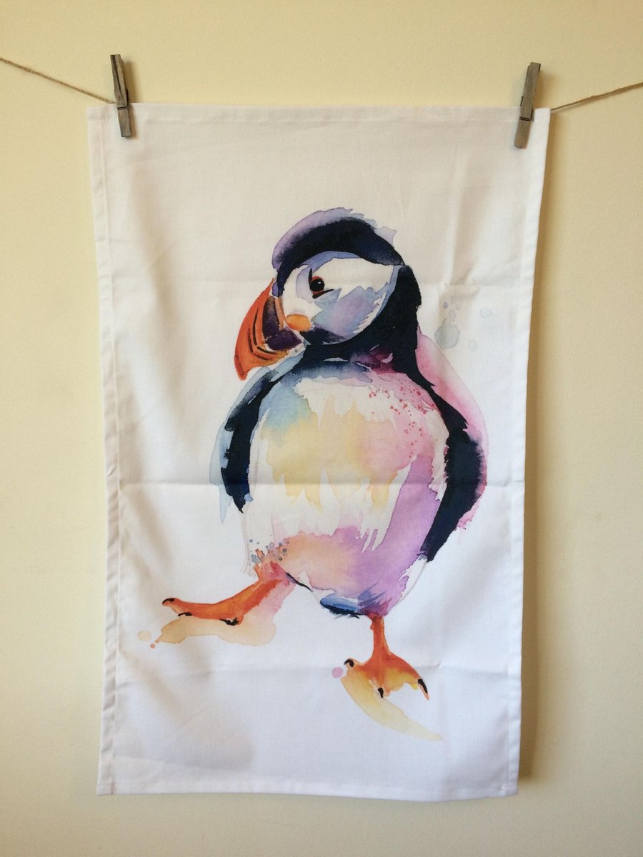 Puffin Tea Towel