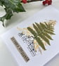 Handmade Real Pressed Ferns Christmas Tree Card - Image 2