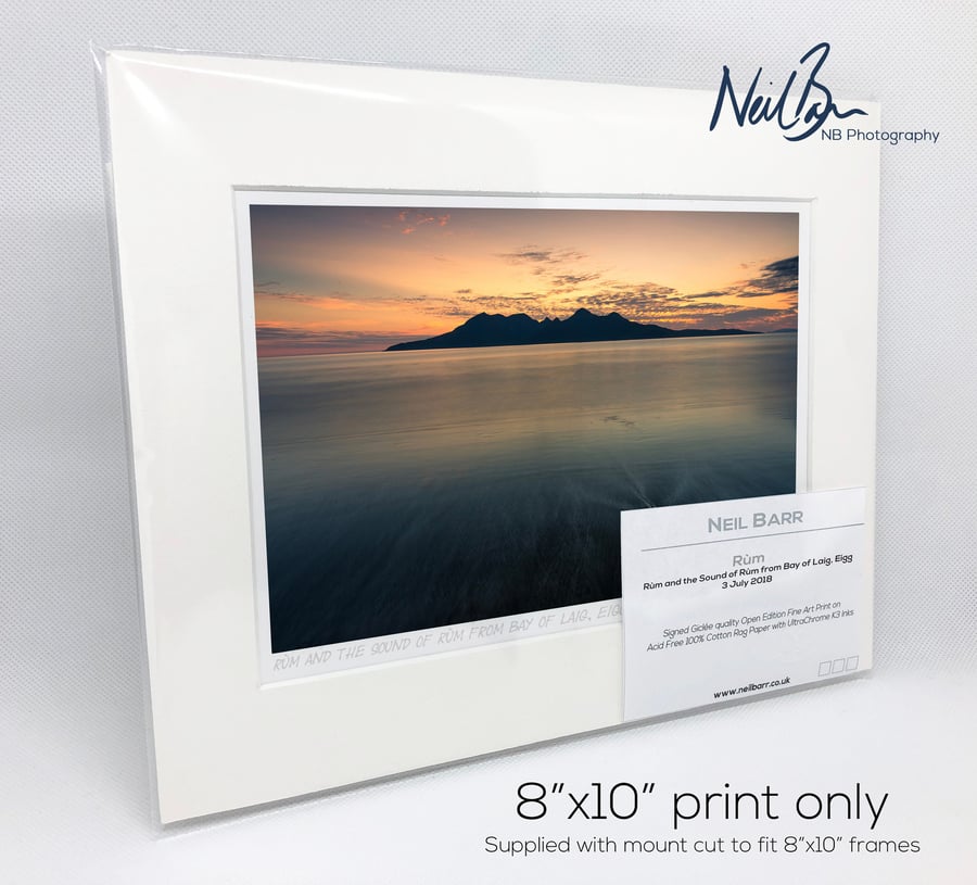 Rum from Isle of Eigg (Small Isles) Scotland - A5 (10" x 8") Unframed Print