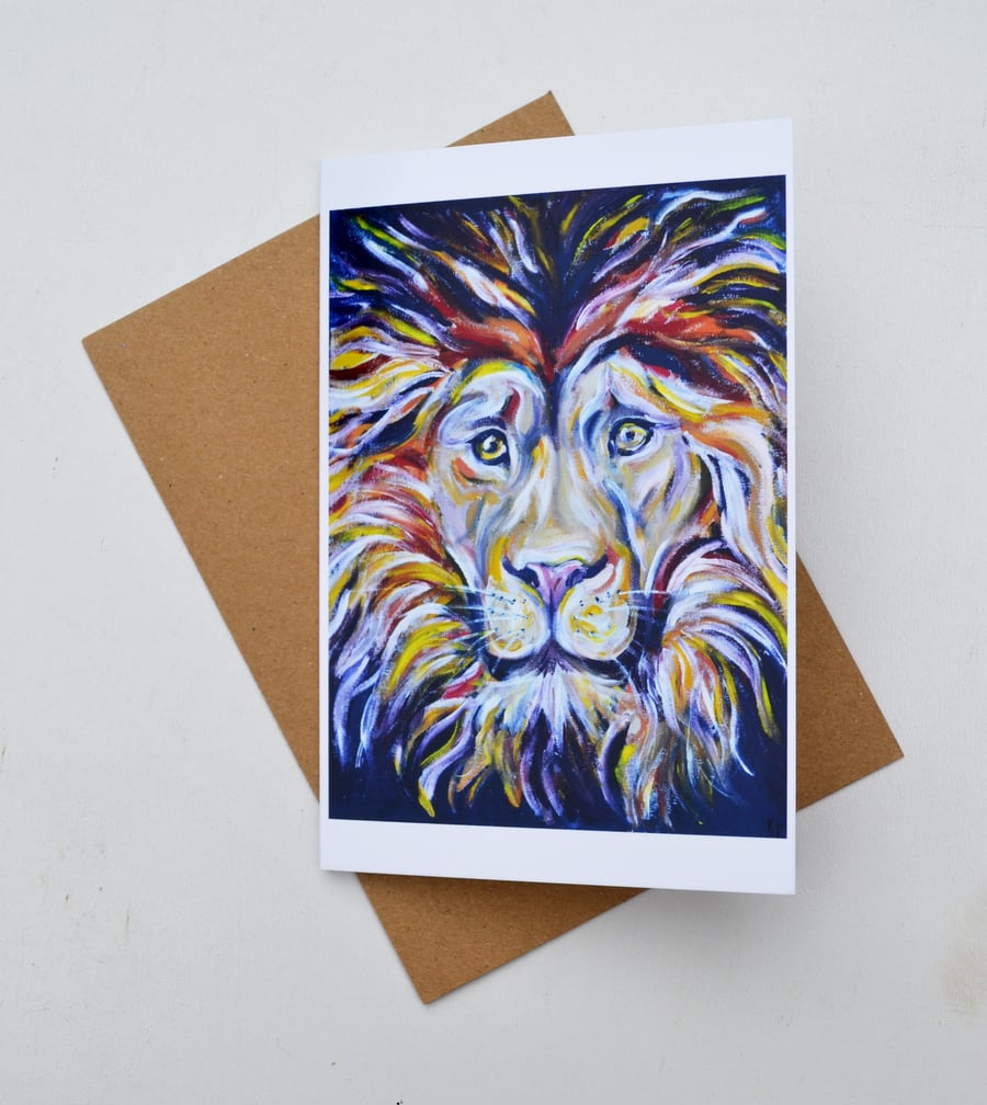 Lennie the Lion Greetings Card