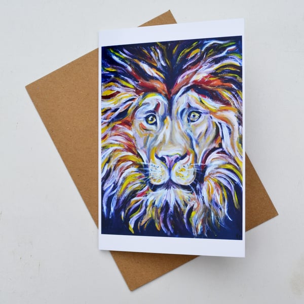 Lennie the Lion Greetings Card