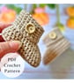 Button Baby Booties Crochet Pattern PDF – 3 Sizes  - Image 3