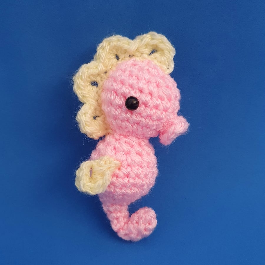 Tiny Amigurumi Crochet Seahorse